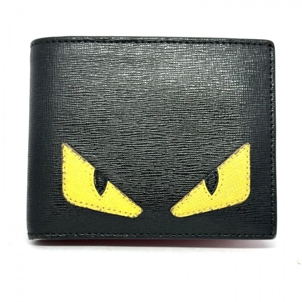 フェンディ FENDI 2つ折り財布/ミニ/コンパクト 7M0001 バッグバグズ レザー グリーン×レッド×イエロー 財布
