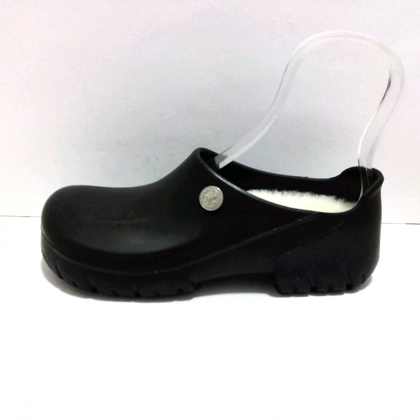 ビルケンシュトック BIRKEN STOCK サンダル 24 - ポリウレタン×ムートン 黒 レディース 靴