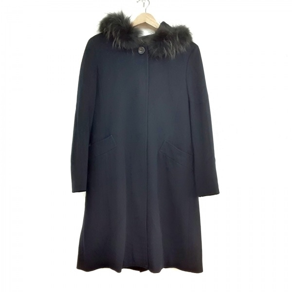ニジュウサンク 23区 サイズ38 M - 黒 レディース 長袖/ファー/Heritage Classic COLLECTION/冬 美品 コート
