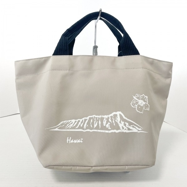  Herve Chapelier Herve Chapelier handbag nylon boat type tote bag M beige × black N line / Hawaii limitation bag 