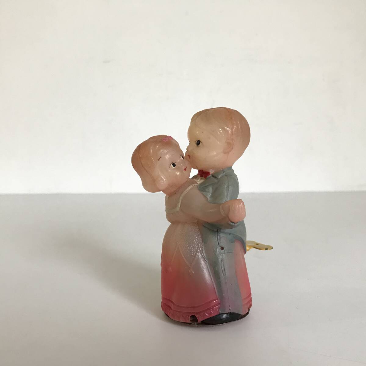 ① 当時物 セルロイド人形 セルロイド doll ドール ダンス ゼンマイ ぜんまい式 時代物 可動品 動作品 現状品 アンティーク ビンテージ