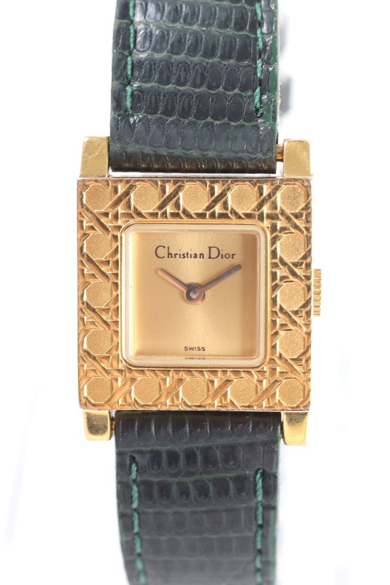 ★Christian Dior クリスチャンディオール ラパリジェンヌ D60-159 クオーツ レディース 腕時計 3895-TE