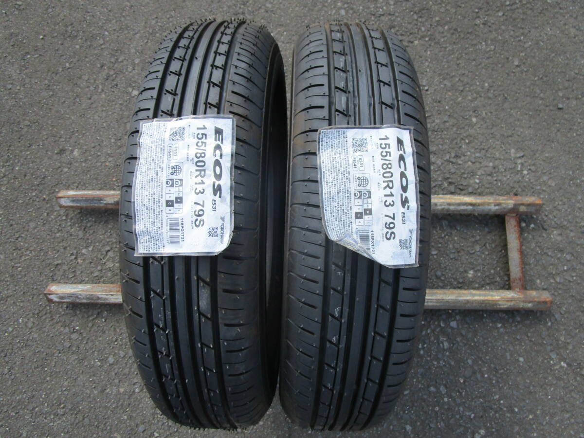 全国送料込み■新品２本￥9，800■ヨコハマエコスES31■155/80R13■パッソヴィッツKeiブーン