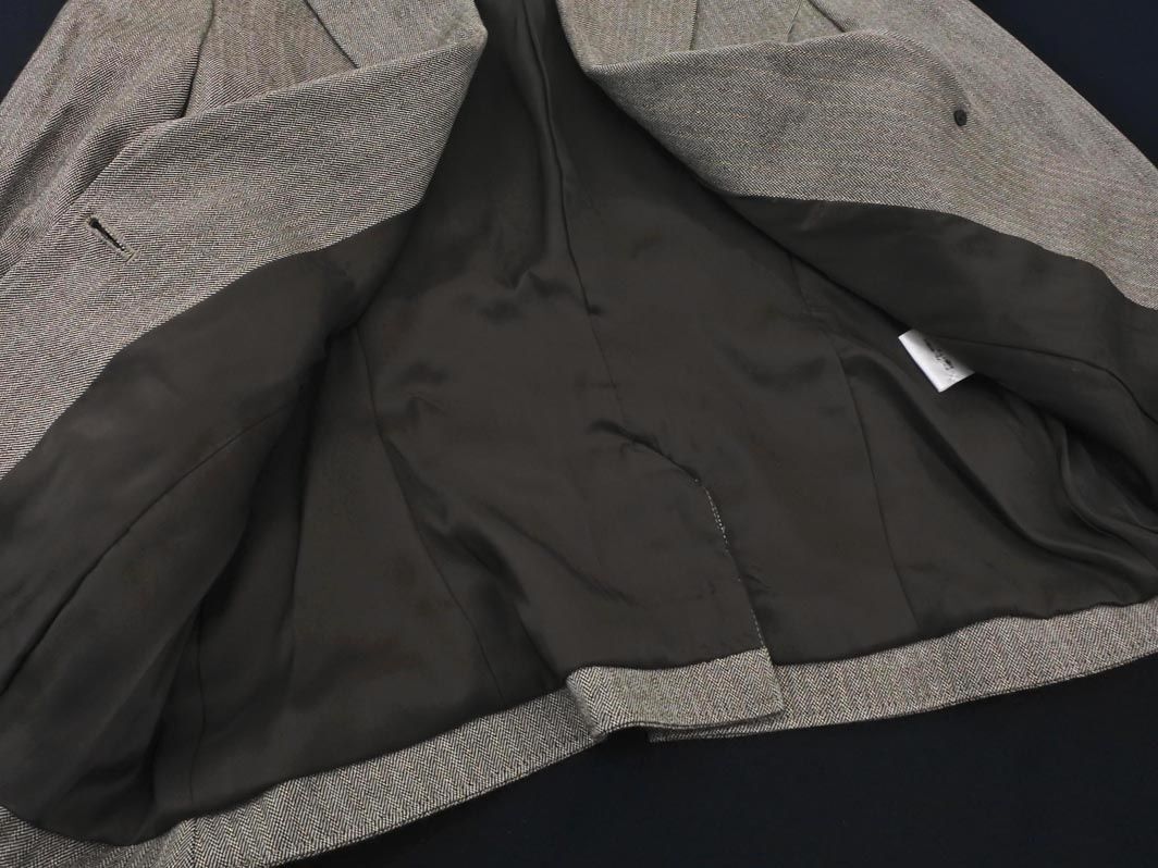 パンツスーツ　接写 BEATRICE ベアトリス ウール混 ラメ ストライプ セットアップ ジャケット パンツ スーツ size40/グレー eia6 レディース( パンツスーツ一般)｜売買されたオークション情報、yahooの商品情報をアーカ スーツ