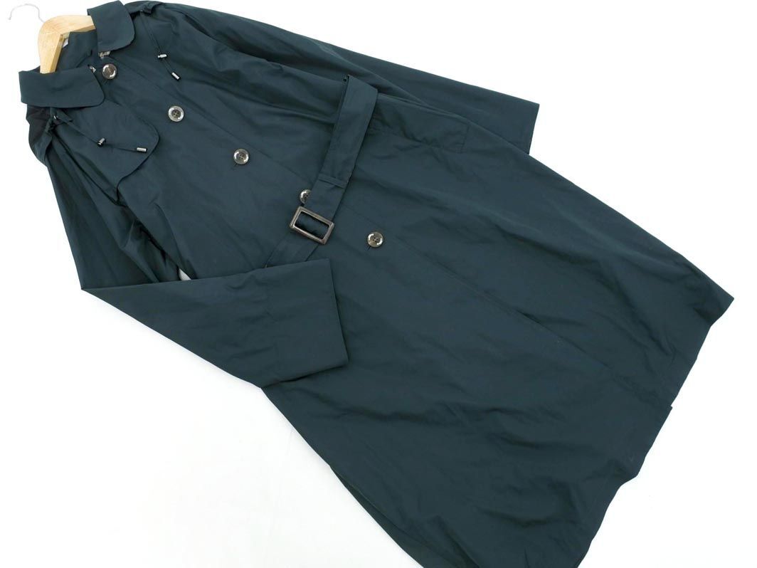 Aquascutum アクアスキュータム 撥水加工 ロング コート sizeLL/緑 ◇■ ☆ eib1 レディース