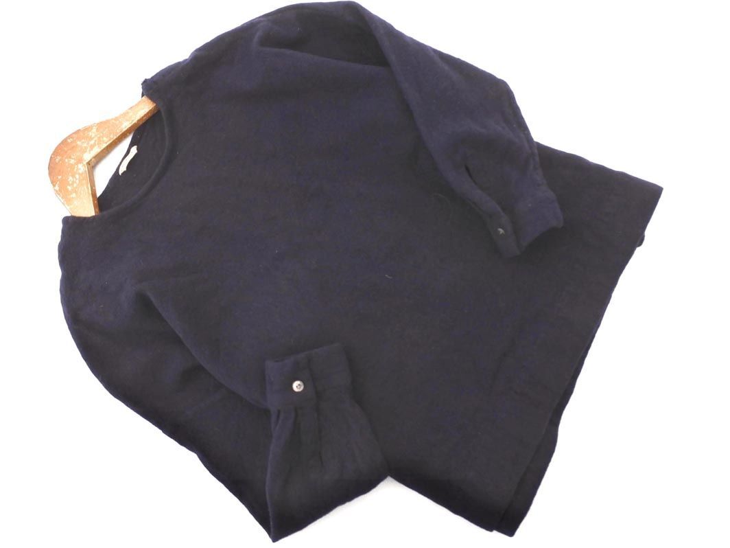 ARTS&SCIENCE アーツアンドサイエンス ウール100% ブラウス シャツ size1/紺 ◇■ ☆ eic0 レディース