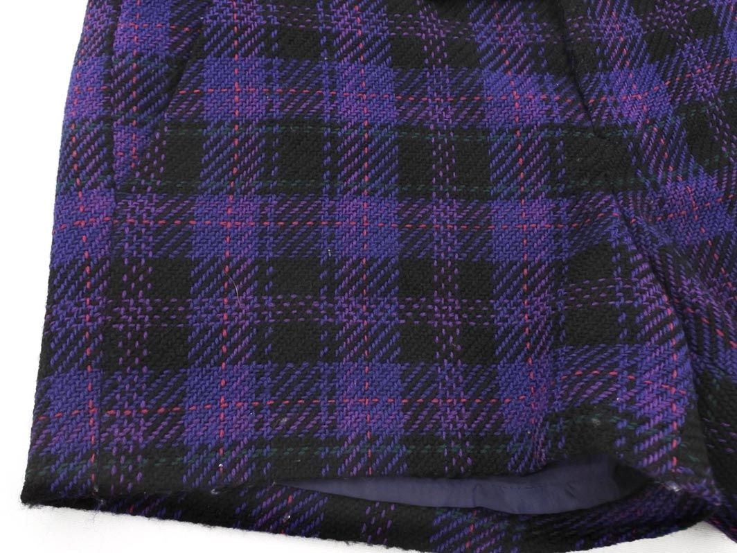 JILLSTUART ジルスチュアート チェック ショート パンツ sizeM/紫 ◇■ ☆ eic0 レディース