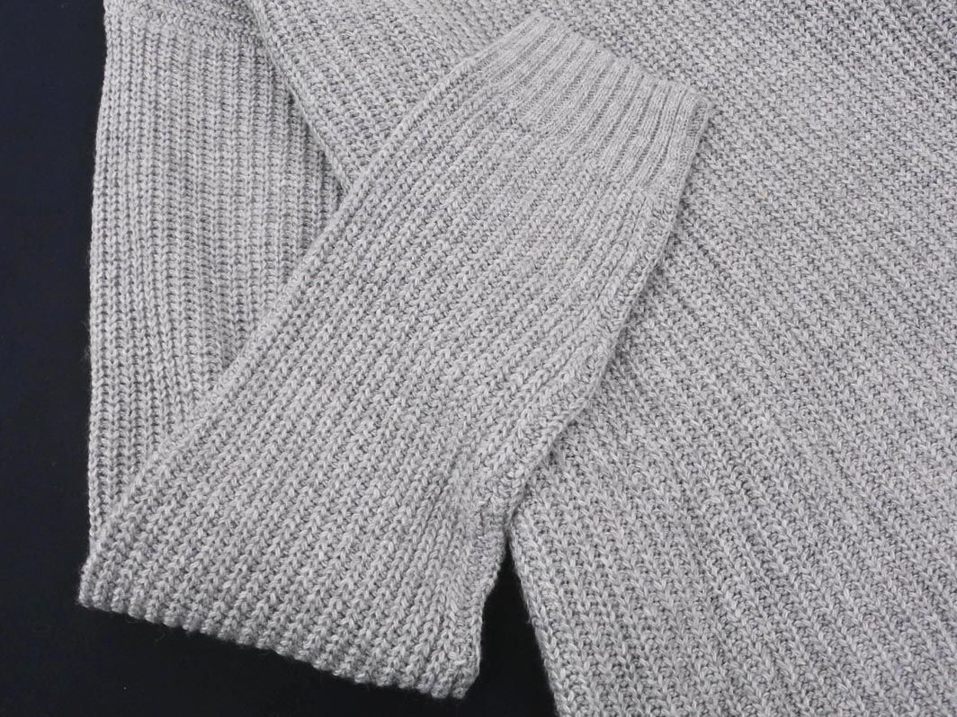 PAGEBOY Pageboy V neck knitted sweater sizeF/ gray *# * eib9 lady's 