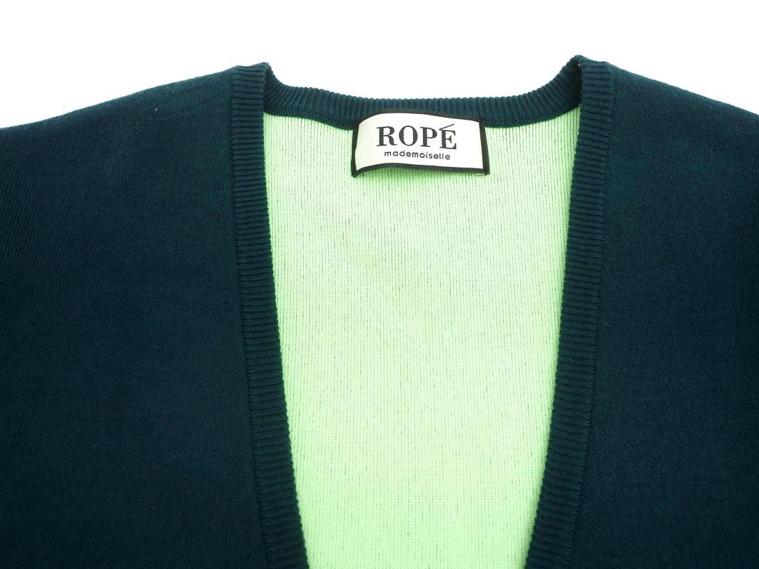 ROPE ロペ ウール混 Vネック ニット セーター size38/緑 ◇■ ☆ eic0 レディース