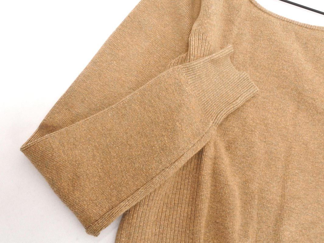 EMODA エモダ バックスクエアネック ニット カットソー sizeF/茶 ◇■ ☆ eic3 レディース