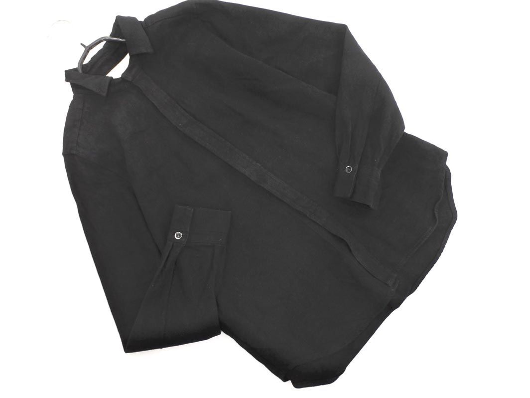 ompa mathieu pr オンパマチュー ウール混 シャツ size0/黒 ◇■ ☆ eic5 レディース