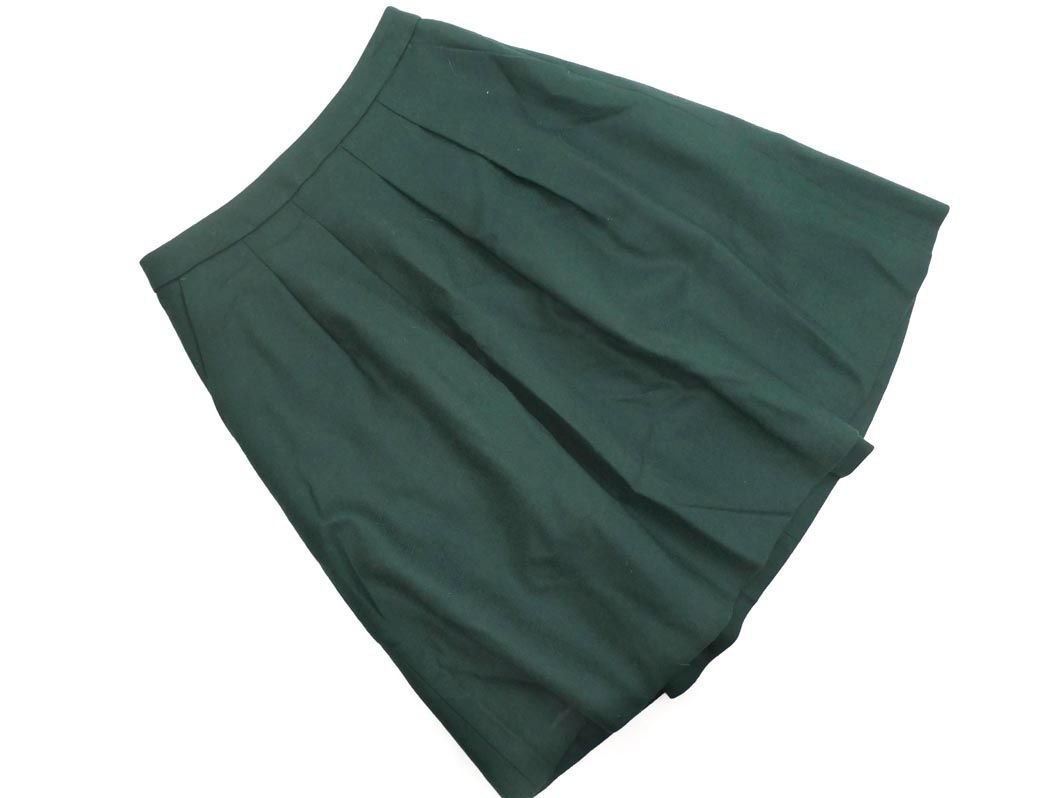 MACKINTOSH PHILOSOPHY マッキントッシュフィロソフィー ウール100% Aライン 台形 スカート size34/緑 ◇■ ☆ eic5 レディース