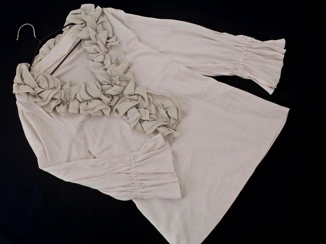 CITRUS NOTES シトラスノーツ フリル カットソー size36/グレージュ ◇■ ☆ eic5 レディース