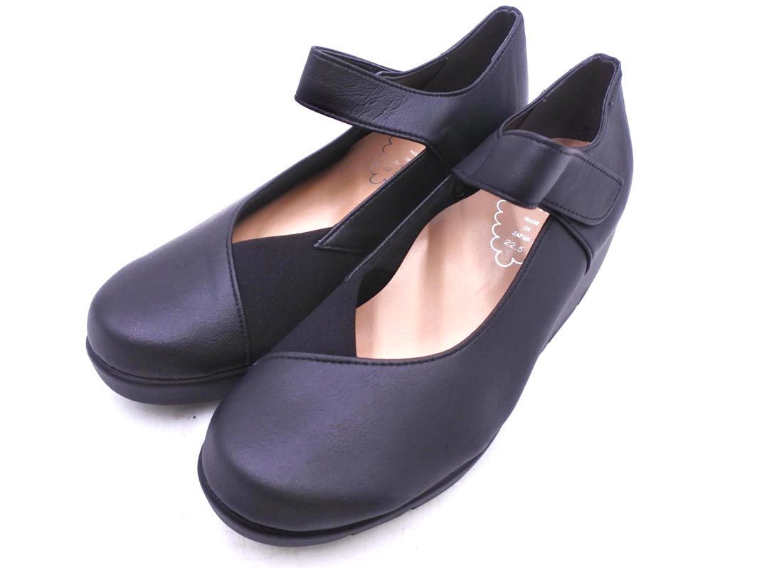 美品 FIRST CONTACT ファーストコンタクト コンフォート シューズ パンプス size22.5ｃｍ/黒 ■■ ☆ eic5 レディース