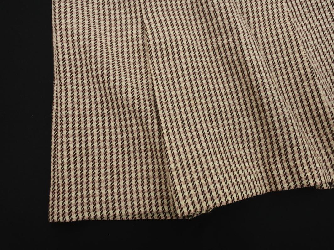 INDIVI インディヴィ ウール100% 総柄 Aライン 臺(tái)形 スカート size42/ベージュxブラウンxピンク ◇■ ☆ eic6 レディース