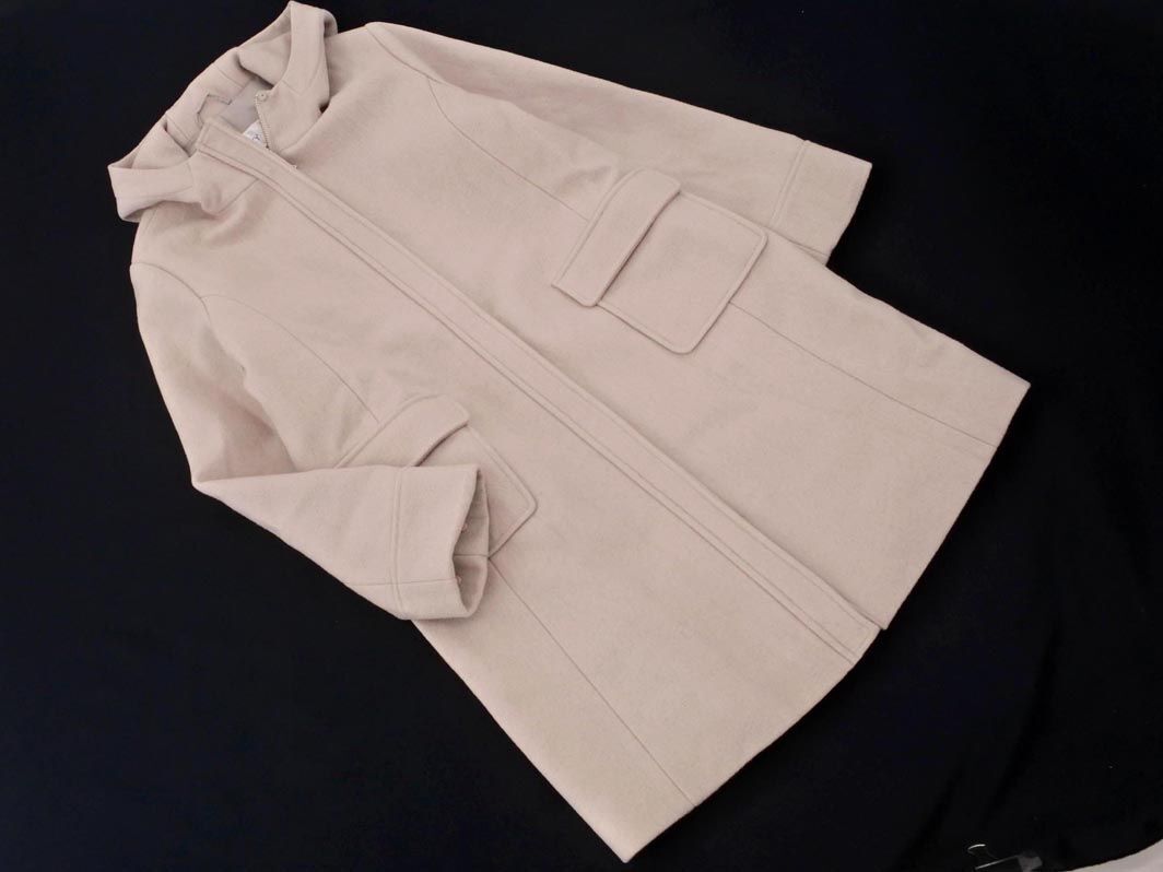 VICKY ビッキー ウール100% フーデッド コート size2/グレージュ ◆■ ☆ eic7 レディース