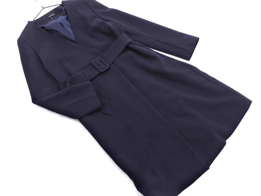 22 OCTOBRE 22 オクトーブル ノーカラー コート size38/紺 ◇■ ☆ eid0 レディース