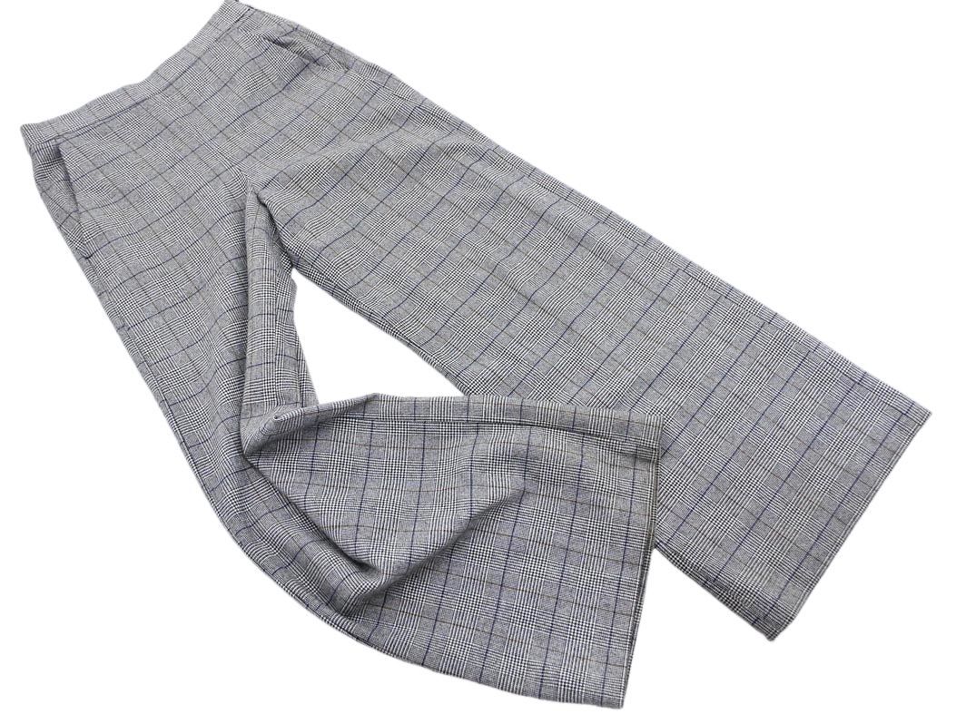 UNTITLED アンタイトル グレンチェック ワイド パンツ size1/グレー ◇■ ☆ eid0 レディース