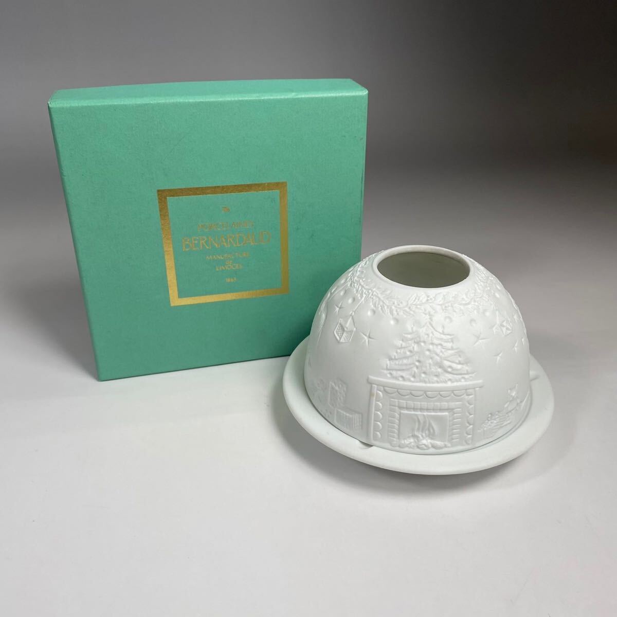 BERNARDAUD Limoges ベルナルドリモージュ キャンドルホルダー インテリア クリスマス 暖炉 飾りつけ インテリア フランス 蝋燭 透かし