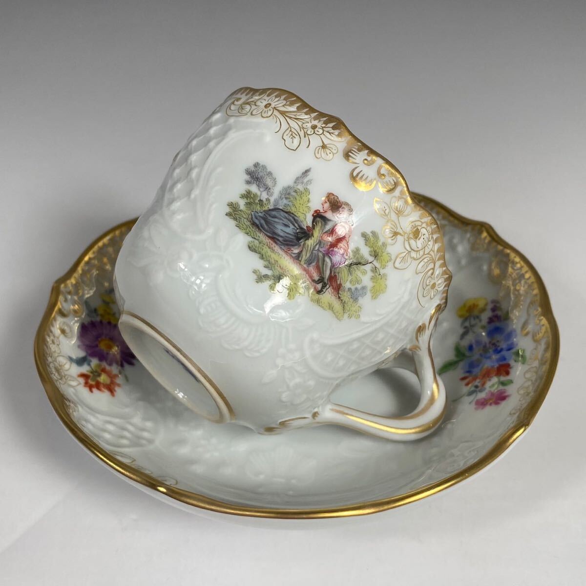 在庫処分セール マイセン(Meissen) デミタス コーヒー カップ＆ソーサー ワトー マイセン