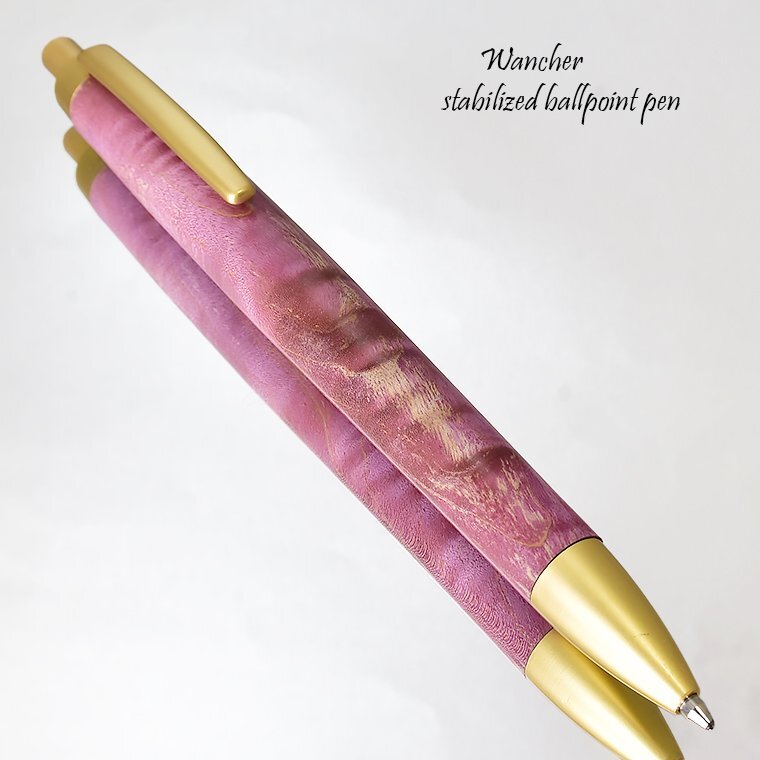 WANCHER/ワンチャー スタビライズド ボールペン パープル ウッド WANCHER/ワンチャー スタビライズド ボールペン パープル ウッド