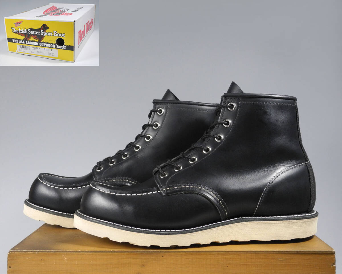 希少】 REDWING 連ねる 8179黒8 2E 四角犬タグ アイリッシュセッター 希少】 REDWING 連ねる 8179黒8 2E 四角犬タグ アイリッシュセッター