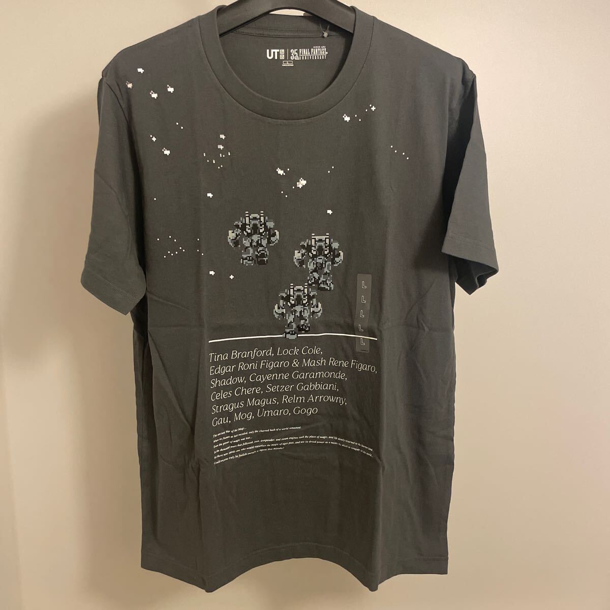 新品 ユニクロ ファイナルファンタジー6 FF6 Tシャツ 半袖 Lサイズ UNIQLO UT ファイナルファンタジー35周年 グレー FFⅥ FINAL FANTASY