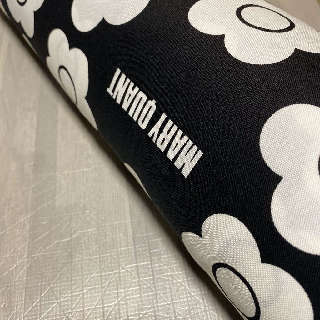 2m マリークワント　MARYQUANT ブランド　オックス デイジー　花柄　ハギレ　生地　黒　