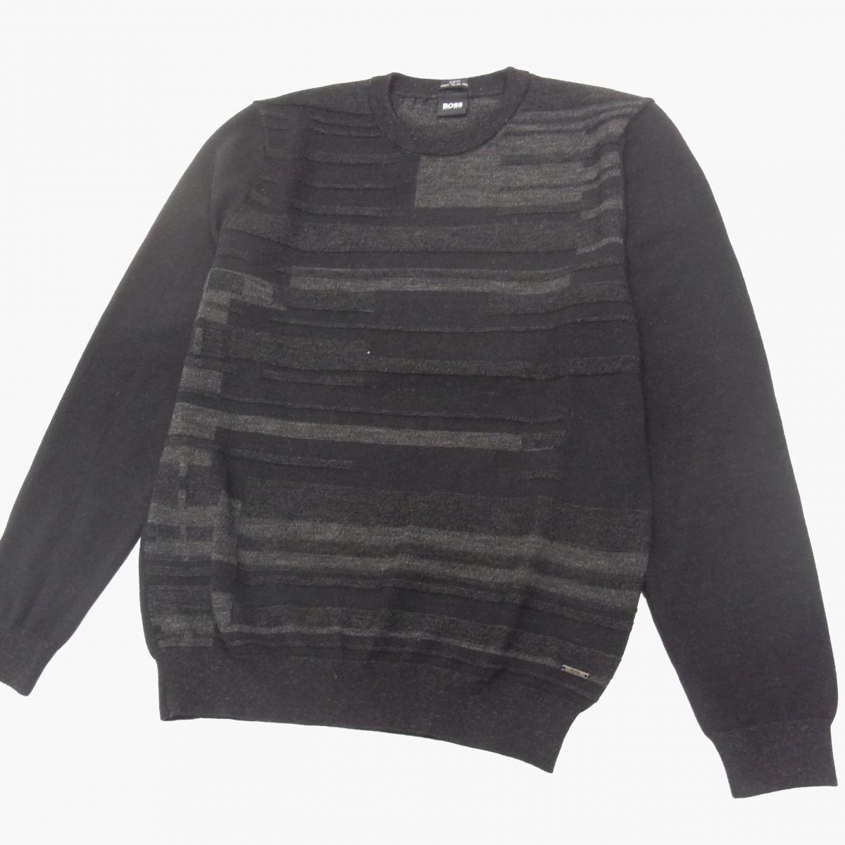 HUGO BOSS ボス ゴルフ セーター ブルー UK-Sサイズ 新品 HUGO BOSS SLIM FIT ニットセーター ラムウール100% 編み込み