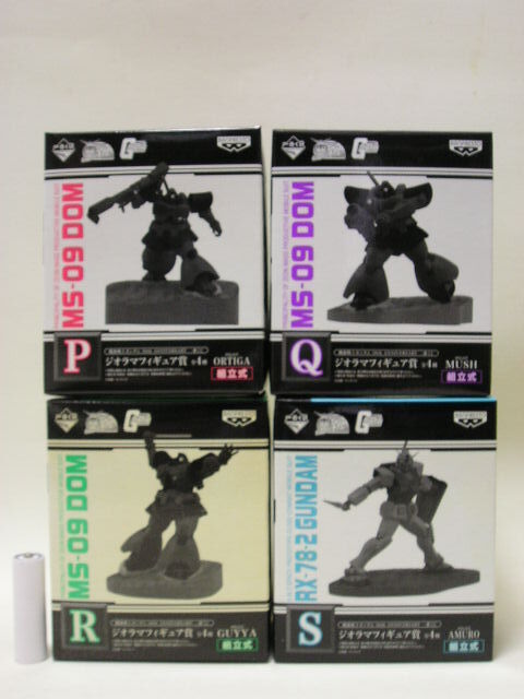 ■バンプレスト 機動戦士ガンダム 30th ANNIVERSARY 一番くじ ジオラマフィギュア賞 4種 MS-09 ドム/RX-78-2 ガンダム