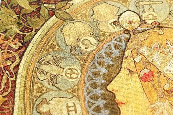 【和遊館】OFH2206　仕立付！西陣『酒井守』謹製おしゃれ高級袋帯　お酒のラベル柄　長尺