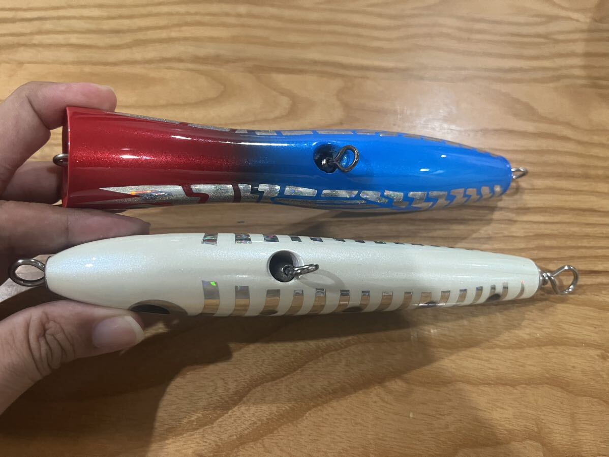 ③大型トップウォーター 180 2個 セット ウッド素材 ダイビング ③大型トップウォーター 180 2個 セット ウッド素材 ダイビング