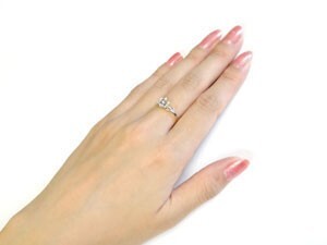ピンキーリング k18 18金 ティアラ リング 指輪ダイヤモンド ホワイトゴールドk18 18k ダイヤ 4月誕生石 ストレート 王冠 クラウン