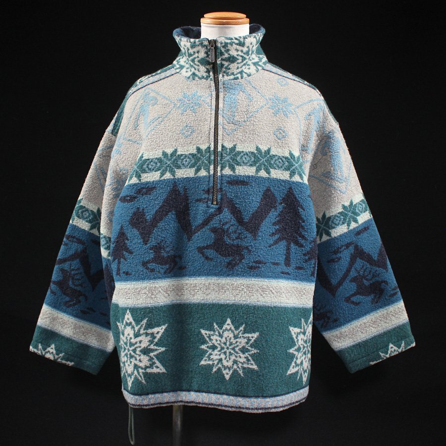 【新作入荷!!】 ビンテージ L ウールジャケット ノルディック柄 LLビーン L.L.Bean 男性用