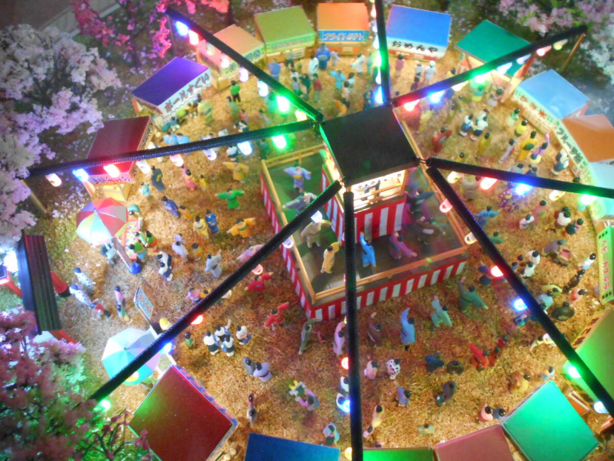 ジオラマ 桜祭り 梅祭り 盆踊り 露店 夜店 縁日 神社 春祭り ジオラマ 桜祭り 梅祭り 盆踊り 露店 夜店 縁日 神社 春祭り