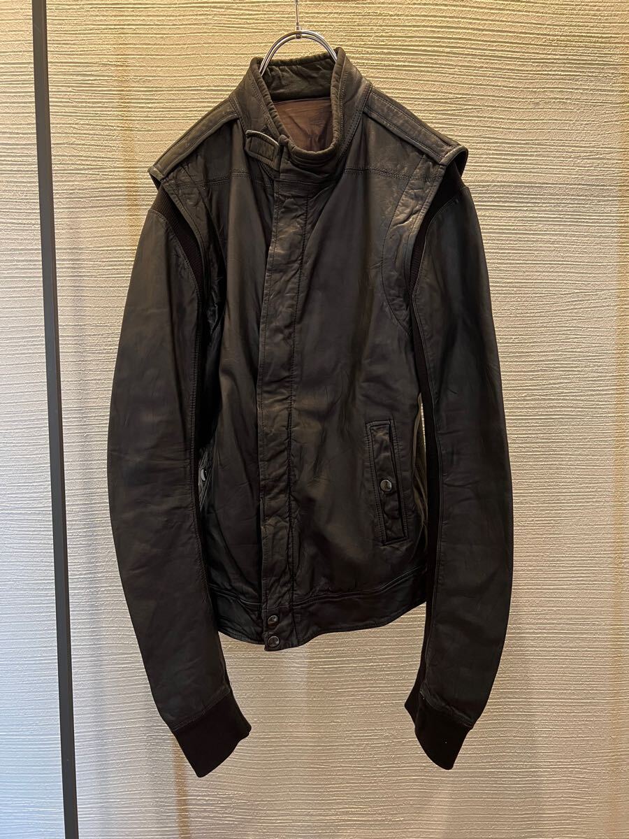 rick Owens リックオウエンス レイヤードレザージャケット rick Owens リックオウエンス レイヤードレザージャケット
