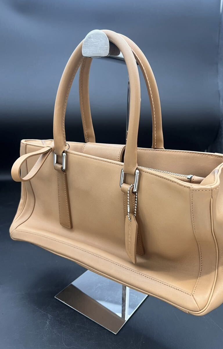 北山　９月　No.99 COACH コーチ レザー ブラウン ハンドバッグ キャメル 