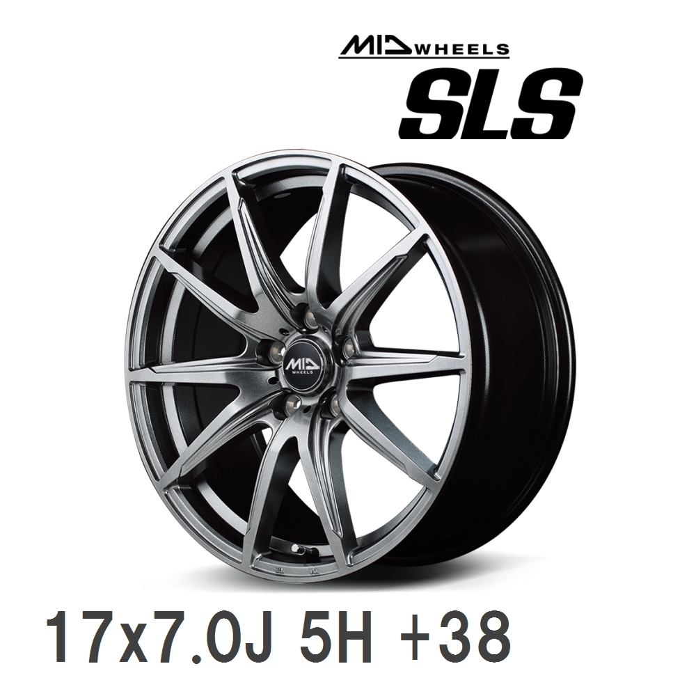 【MID/マルカサービス】 SCHNEDER SLS 17x7.0J +38 114 5H メタリックグレー アルミホイール 4本セット