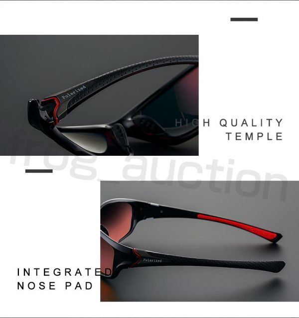 【送料無料】偏光サングラス　UV400　アウトドア　釣り　登山　サイクリング等　裏レッド【PayPayフリマ】_画像6