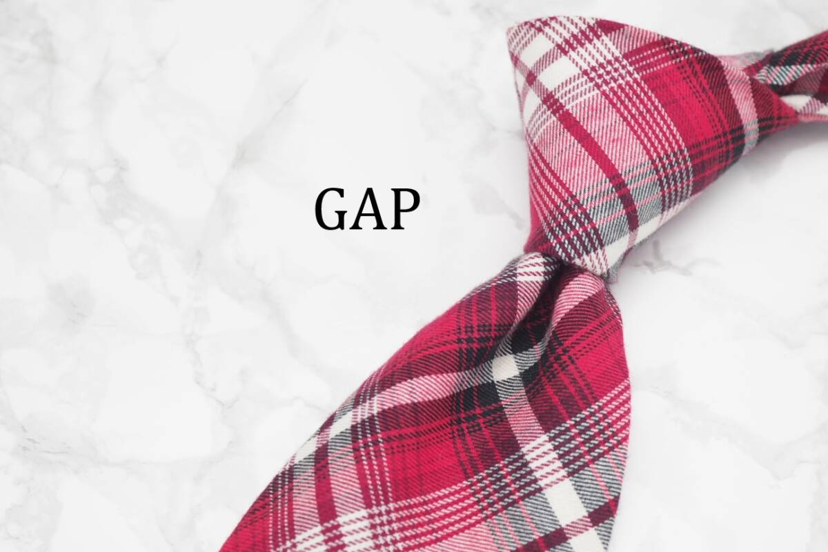 【美品】 GAP ギャップ A-648 チェック USA アメリカ製 ブランド ネクタイ 良品 古着 卸 USED オールド
