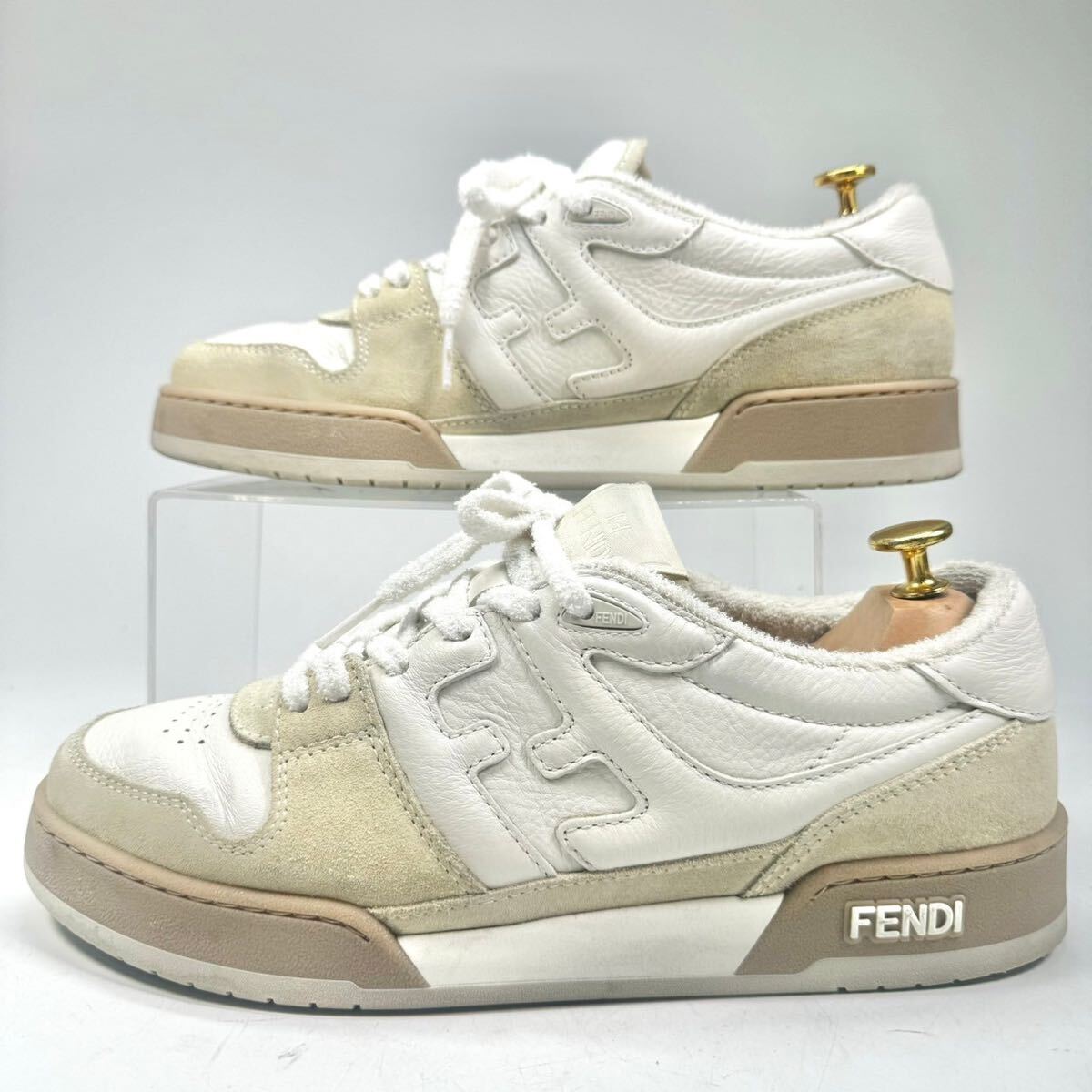 FENDI フェンディ マッチ スニーカー ホワイトスエード 26 0cm FENDI フェンディ マッチ スニーカー ホワイトスエード 26 0cm