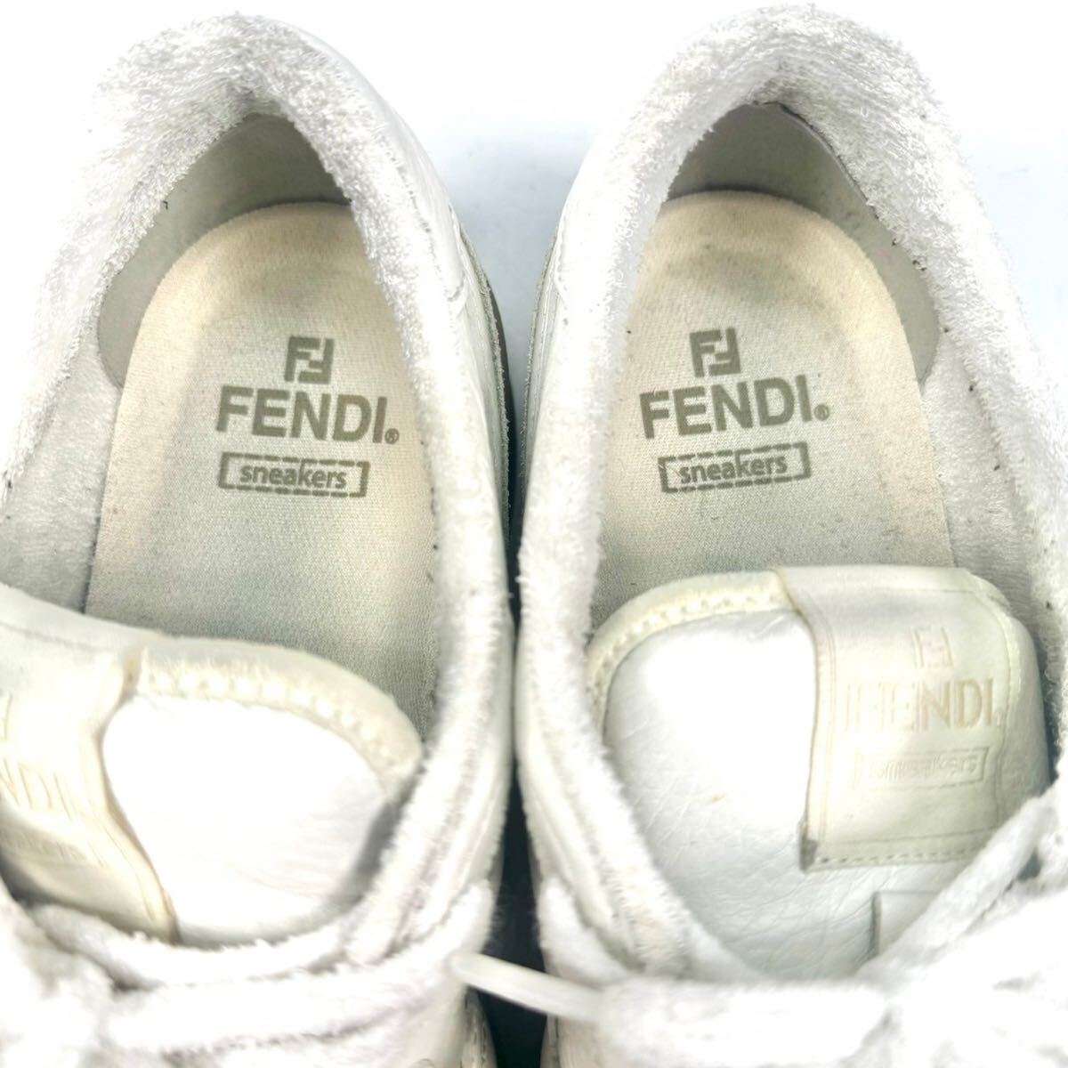 FENDI フェンディ マッチ スニーカー ホワイトスエード 26 0cm FENDI フェンディ マッチ スニーカー ホワイトスエード 26 0cm