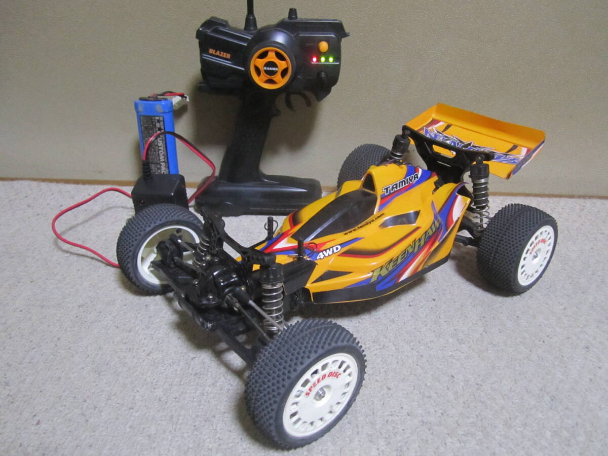 動作動画有 1/10 DF-03 レアマシン タミヤ キーンホーク EP R/C 改 4WD KEEN HAWK HIGH PERFORMANCE OFF ROAD RACER TAMIYA フルメンテ済み