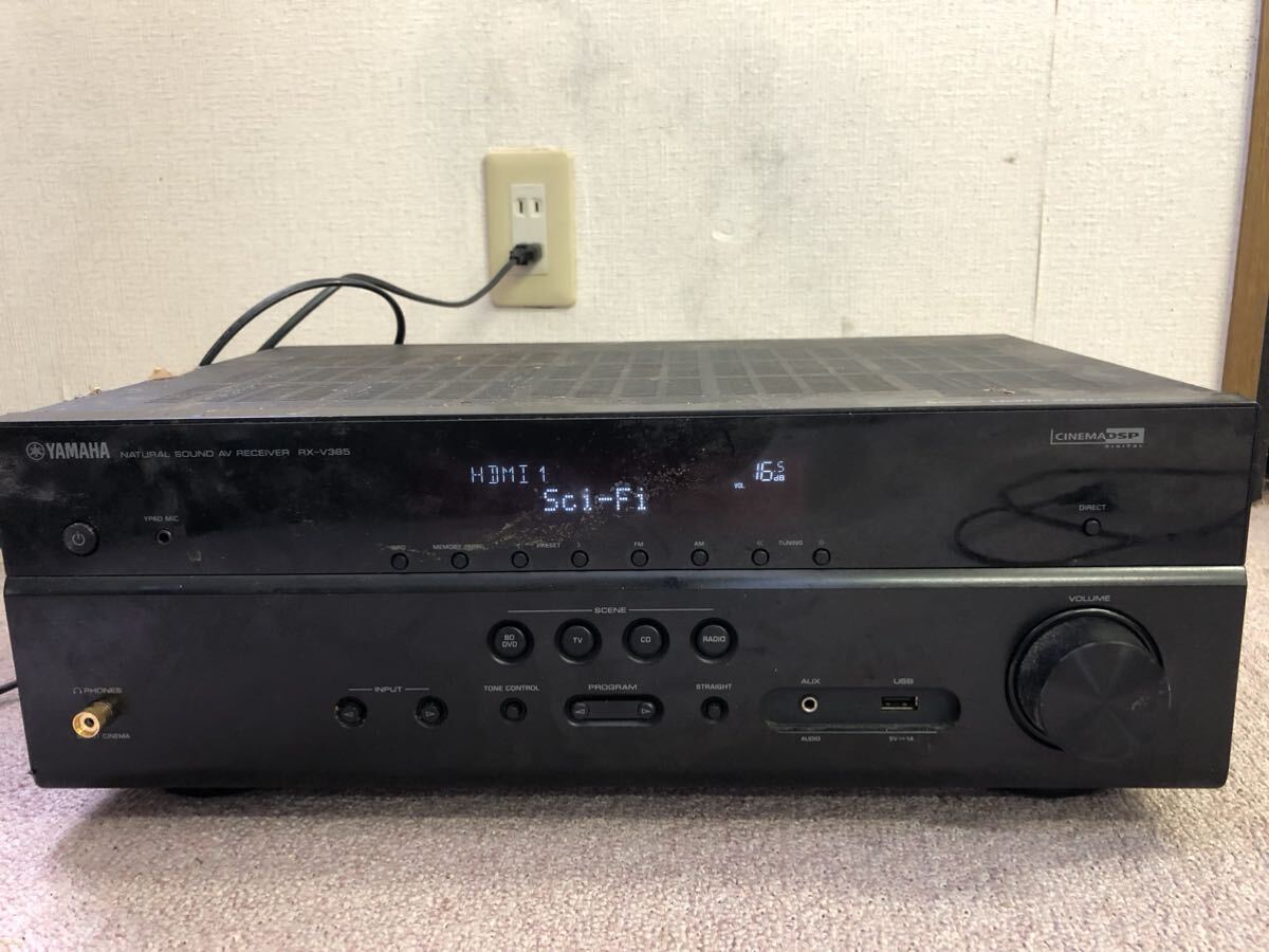 ヤマハ YAMAHA AVレシーバー ブラック RX-V385 【ジャンク品】 ヤマハ YAMAHA AVレシーバー ブラック RX-V385 【ジャンク品