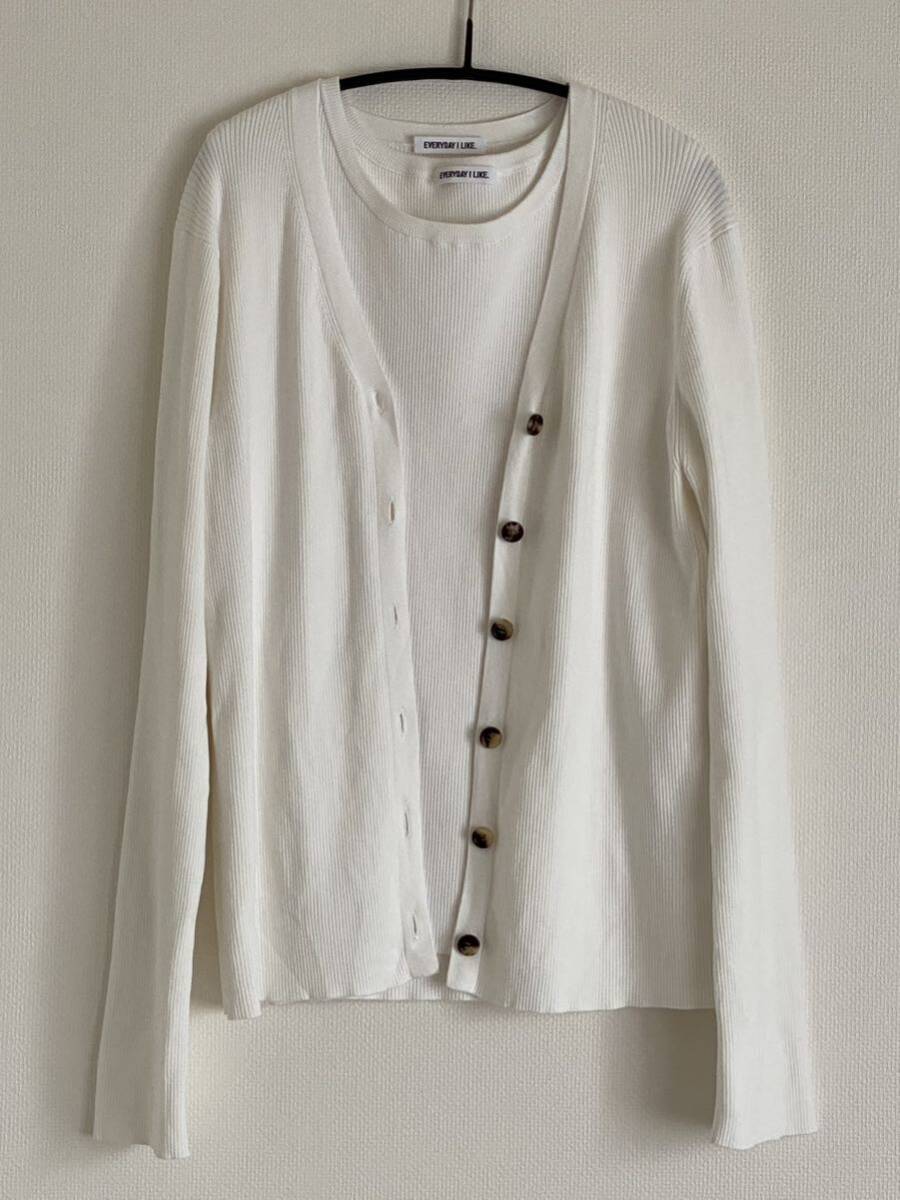 ドゥーズィエムクラスEVERYDAY I LIKE. RIBVネックアンサンブル ドゥーズィエムクラスEVERYDAY I LIKE. RIBVネックアンサンブル