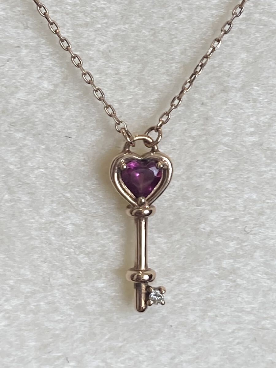 新品 canal4℃ ネックレス k10 ダイヤモンド ゴールド ガーネット 新品 canal4℃ ネックレス k10 ダイヤモンド ゴールド ガーネット