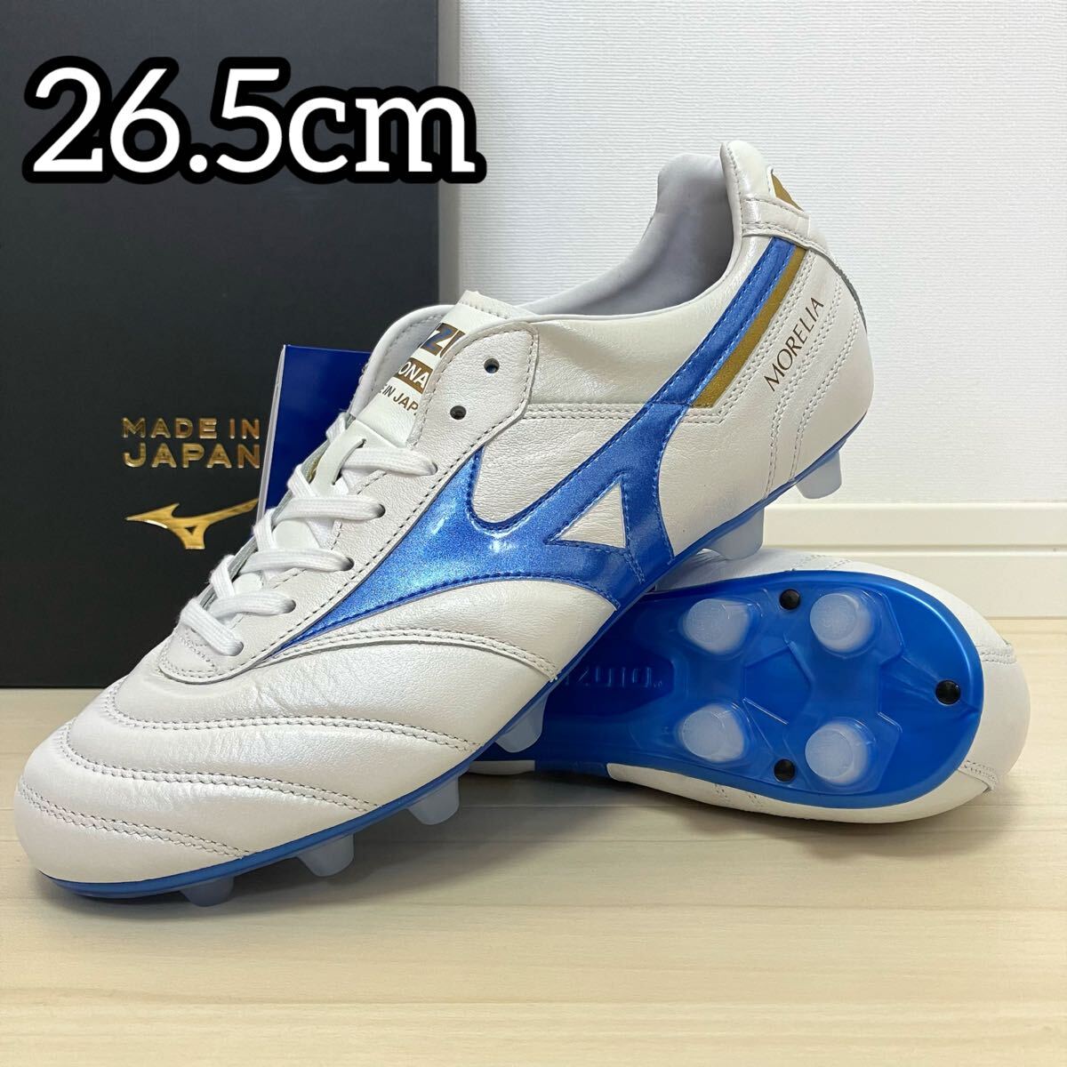 MIZUNO ミズノ モレリア2 ジャパン 26 5cm ムゲンパック 白 青 MIZUNO ミズノ モレリア2 ジャパン 26 5cm ムゲンパック 白 青