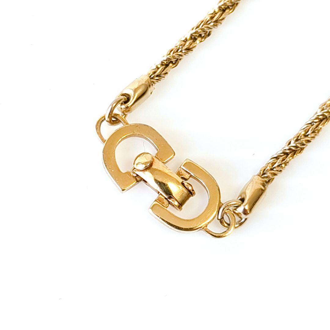 Christian Dior クリスチャンディオール ネックレス 喜平 CDロゴ ヴィンテージ 刻印 ゴールドカラー - ネックレス（トップつき）