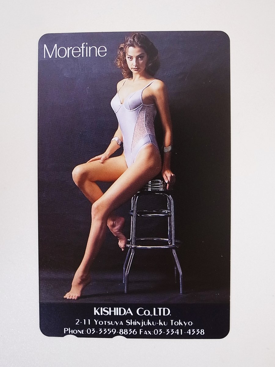 【2-40】　テレカ　Morefine　水著　ワンピース　外國人モデル　テレホンカード　女性モデル　美人モデル