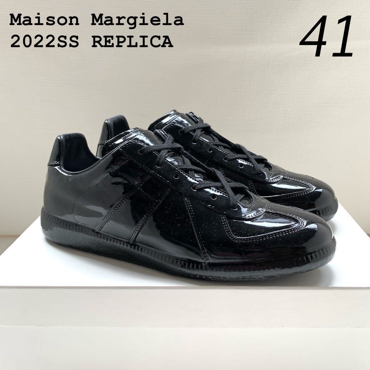 【Maison Margiela】レプリカ パネルレザー スニーカー 新品 Maison Margiela メゾンマルジェラ レプリカ Replica